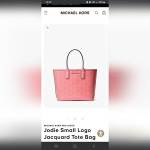 NWT, Michael Korse Tote , peach color,